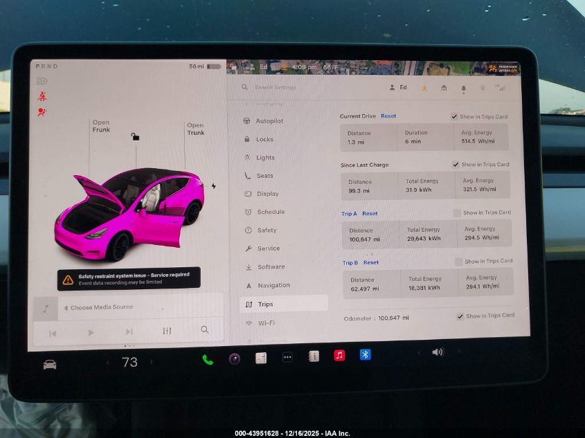 2021 Tesla Model Y Performance Dual Motor All-Wheel Drive VIN: 5YJYGDEF0MF215839 Lot: 43951628
