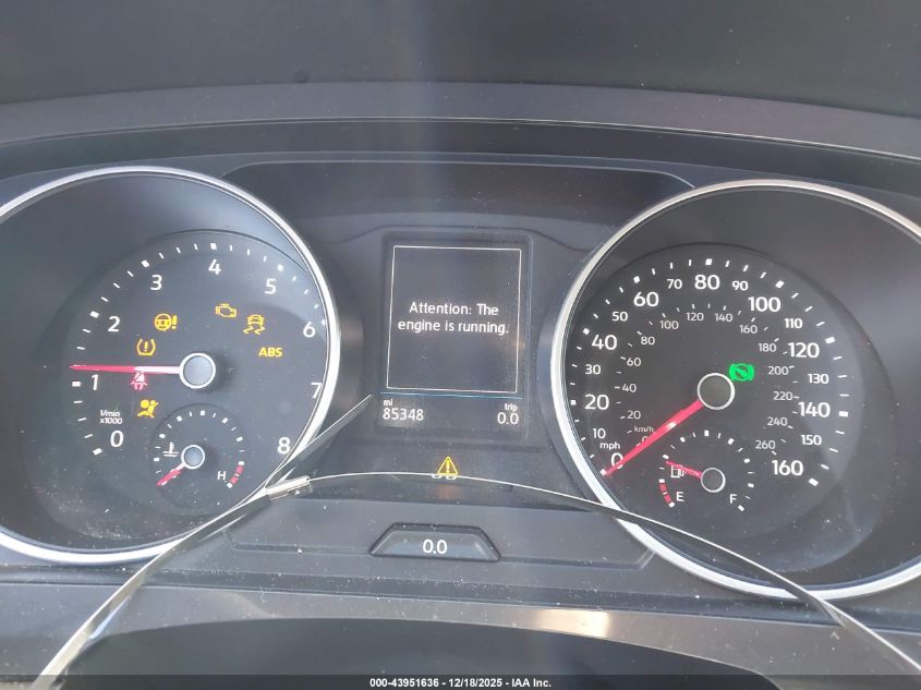 2019 Volkswagen Tiguan 2.0T Se/2.0T Sel/2.0T Sel R-Line/2.0T Sel R-Line Black VIN: 3VV3B7AX5KM154586 Lot: 43951636