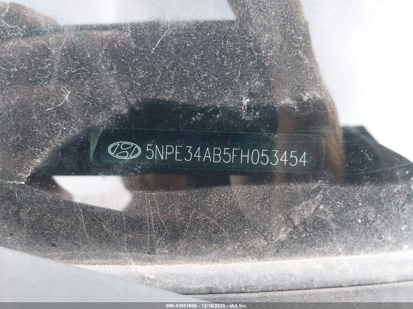 2015 Hyundai Sonata Sport 2.0T VIN: 5NPE34AB5FH053454 Lot: 43951666