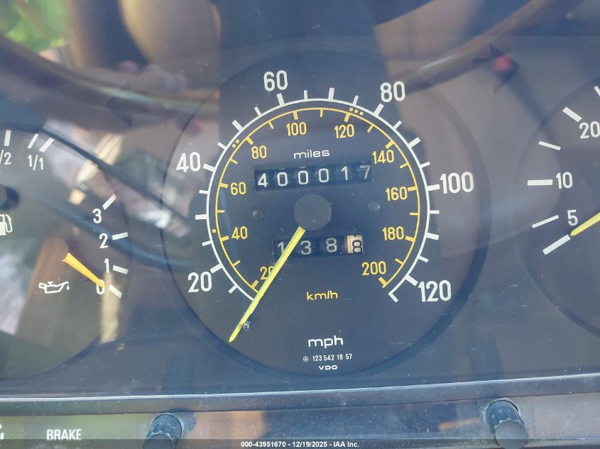 1983 Mercedes-Benz 300 Dt VIN: WDBAB33A9DB030997 Lot: 43951670