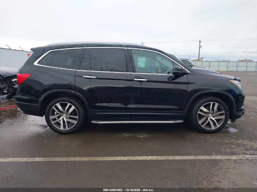 2017 Honda Pilot Elite VIN: 5FNYF6H01HB088286 Lot: 43951682