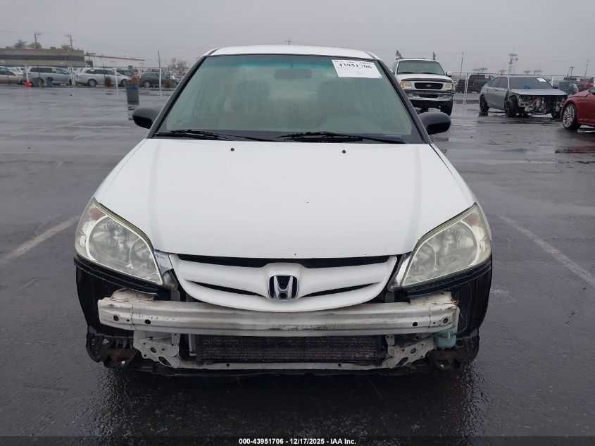 2004 Honda Civic Lx VIN: 2HGES16594H608997 Lot: 43951706