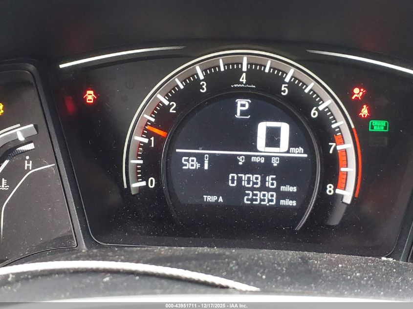 2016 Honda Civic Lx VIN: 19XFC2F58GE049433 Lot: 43951711