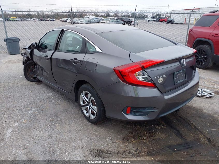 2016 Honda Civic Lx VIN: 19XFC2F58GE049433 Lot: 43951711