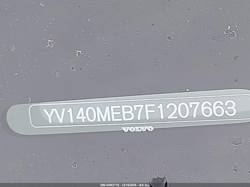 2015 Volvo V60 T5 Premier VIN: YV140MEB7F1207663 Lot: 43951718