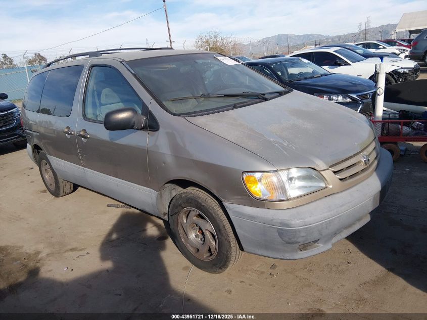 2001 Toyota Sienna Le VIN: 4T3ZF13CX1U379037 Lot: 43951721