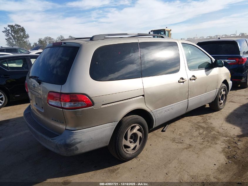 2001 Toyota Sienna Le VIN: 4T3ZF13CX1U379037 Lot: 43951721