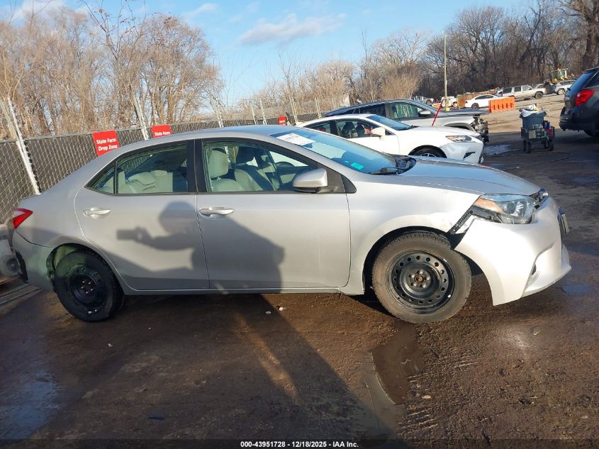 2016 Toyota Corolla Le VIN: 5YFBURHE1GP548574 Lot: 43951728