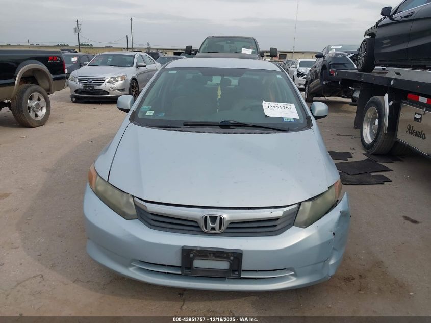 2012 Honda Civic Lx VIN: 2HGFB2F54CH559488 Lot: 43951757