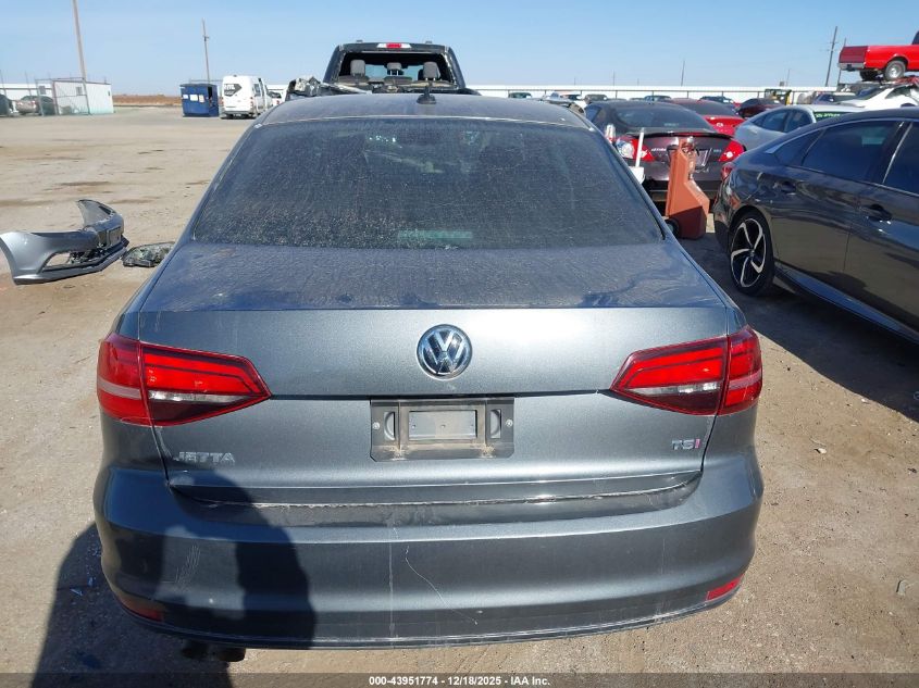 2016 Volkswagen Jetta 1.4T S VIN: 3VW267AJ8GM382953 Lot: 43951774