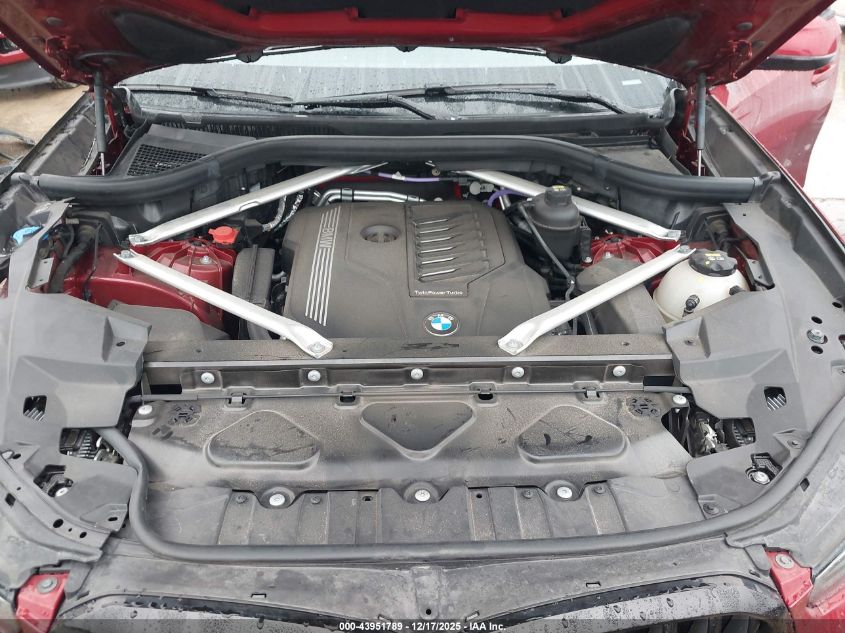 2022 BMW X6 xDrive40I VIN: 5UXCY6C08N9M30719 Lot: 43951789
