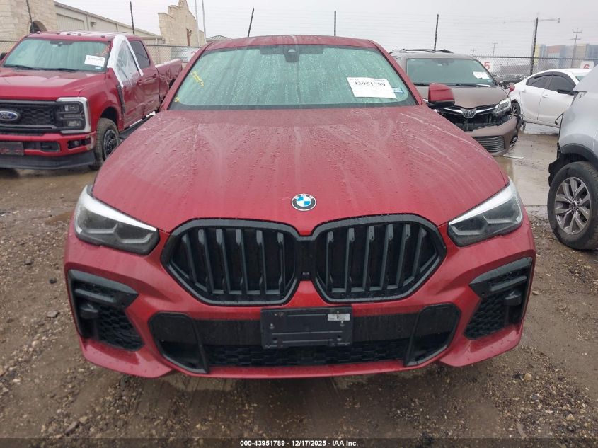 2022 BMW X6 xDrive40I VIN: 5UXCY6C08N9M30719 Lot: 43951789