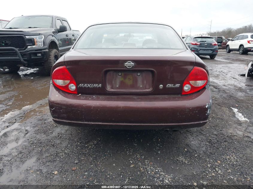 2000 Nissan Maxima Gle/Gxe/Se VIN: JN1CA31A9YT214565 Lot: 43951807