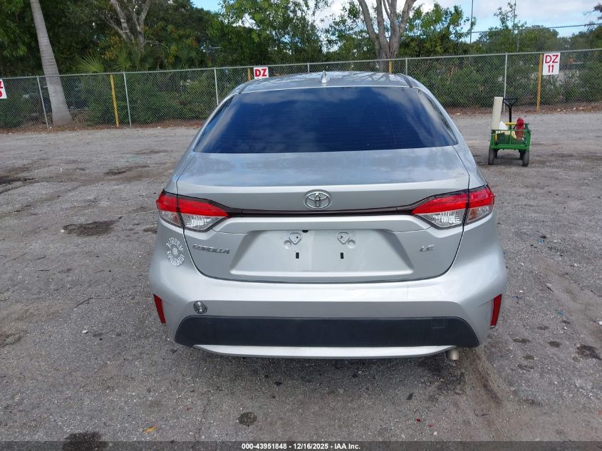 2020 Toyota Corolla Le VIN: JTDEPRAEXLJ101495 Lot: 43951848