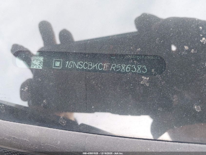 2015 Chevrolet Tahoe Lt VIN: 1GNSCBKC1FR586383 Lot: 43951929