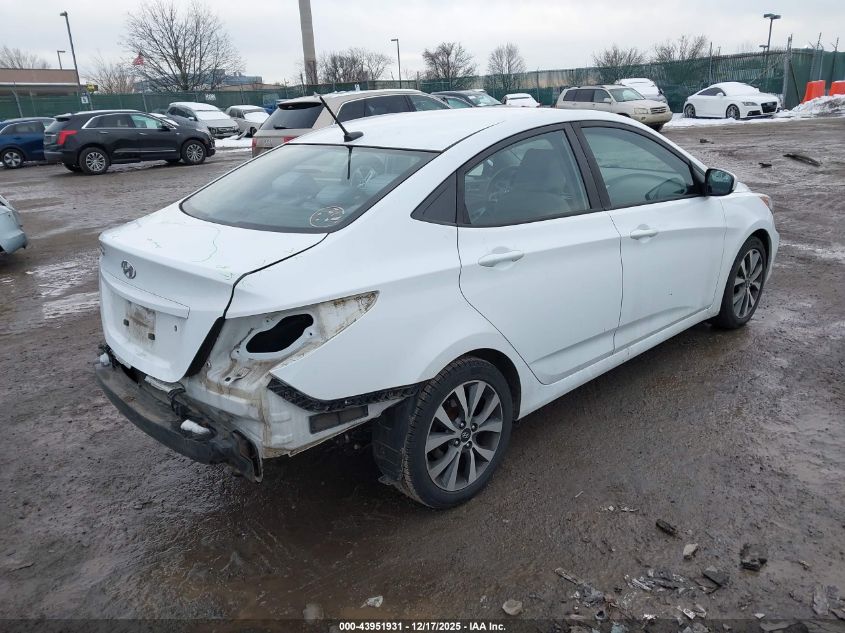 2017 Hyundai Accent Value Edition VIN: KMHCT4AE3HU352883 Lot: 43951931