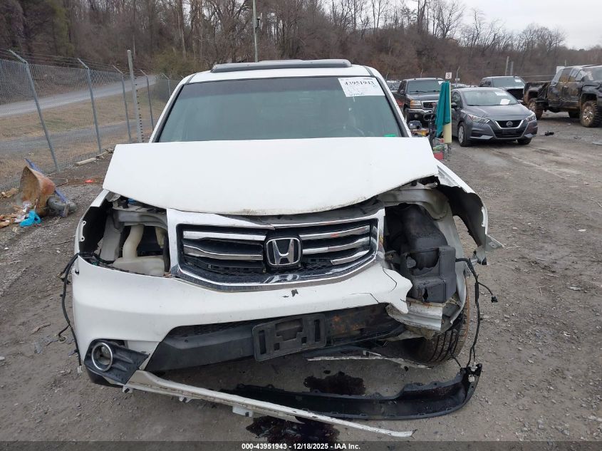 2012 Honda Pilot Ex-L VIN: 5FNYF4H58CB004926 Lot: 43951943