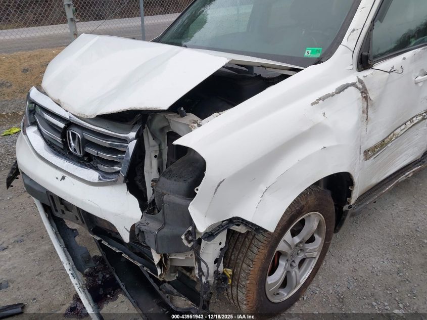 2012 Honda Pilot Ex-L VIN: 5FNYF4H58CB004926 Lot: 43951943