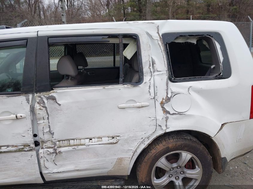 2012 Honda Pilot Ex-L VIN: 5FNYF4H58CB004926 Lot: 43951943