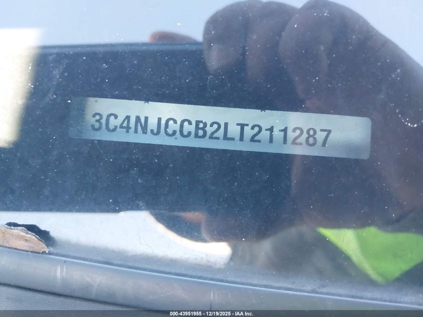 2020 Jeep Compass Limited Fwd VIN: 3C4NJCCB2LT211287 Lot: 43951955