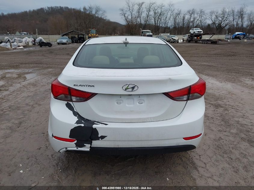 2016 Hyundai Elantra Se VIN: 5NPDH4AE4GH653469 Lot: 43951980