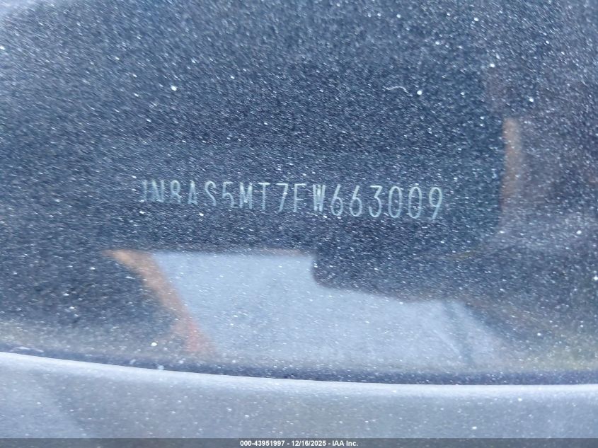 2015 Nissan Rogue Select S VIN: JN8AS5MT7FW663009 Lot: 43951997