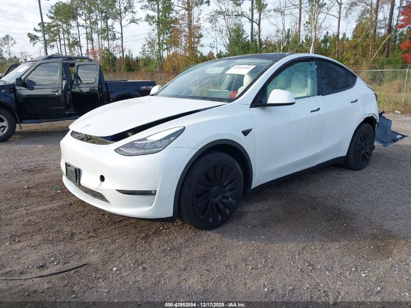 2021 Tesla Model Y Long Range Dual Motor All-Wheel Drive VIN: 5YJYGDEE0MF249691 Lot: 43952004