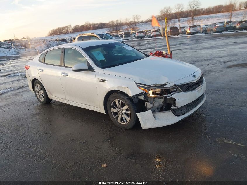 2016 Kia Optima Lx VIN: 5XXGT4L37GG057078 Lot: 43952089