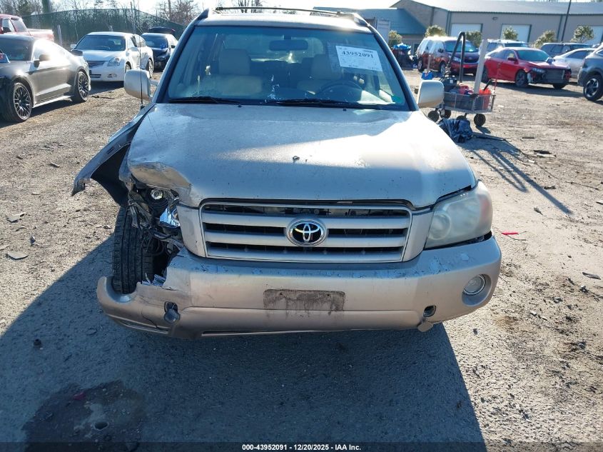 2004 Toyota Highlander V6 VIN: JTEDP21A640035420 Lot: 43952091