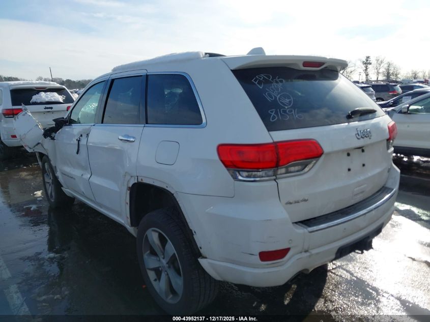 2016 Jeep Grand Cherokee Overland VIN: 1C4RJFCG9GC381596 Lot: 43952137