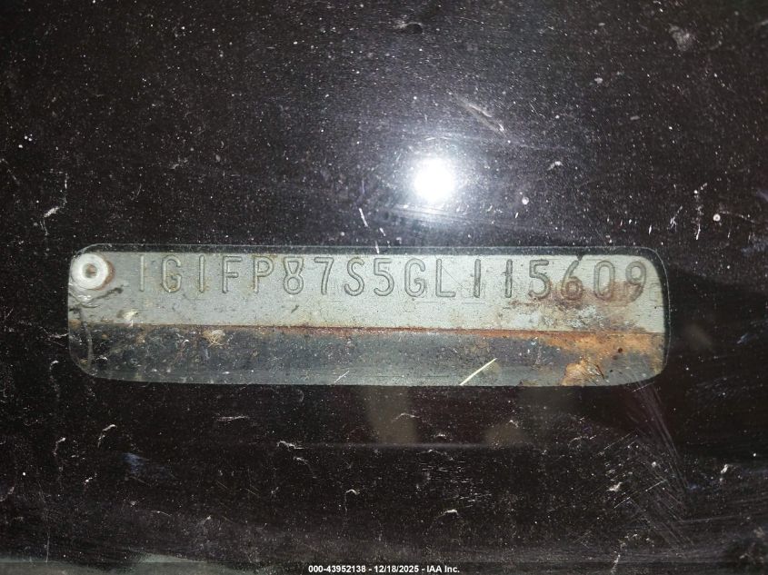 1986 Chevrolet Camaro VIN: 1G1FP87S5GL115609 Lot: 43952138