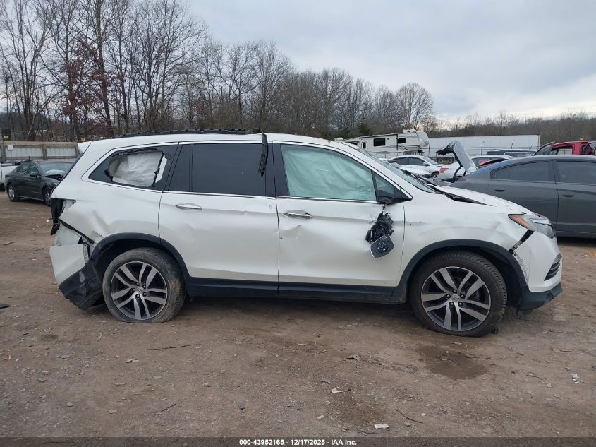 2017 Honda Pilot Touring VIN: 5FNYF6H99HB036418 Lot: 43952165