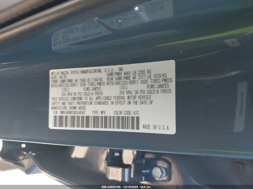 2025 Mazda Cx-50 2.5 S Preferred Package VIN: 7MMVABBM0SN384060 Lot: 43952180