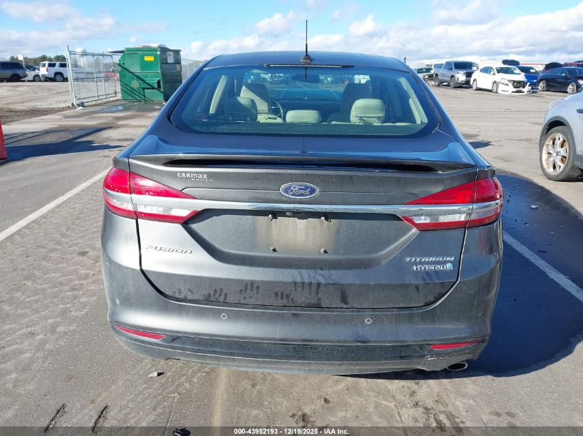 2017 Ford Fusion Hybrid Titanium VIN: 3FA6P0RU4HR279742 Lot: 43952193
