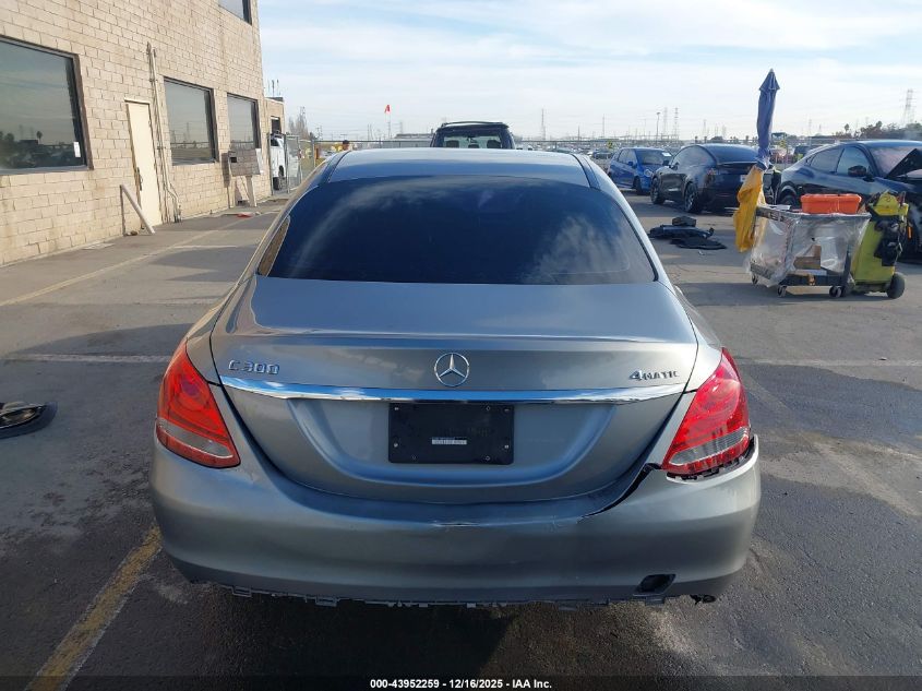 2015 Mercedes-Benz C 300 4Matic VIN: 55SWF4KBXFU032932 Lot: 43952259
