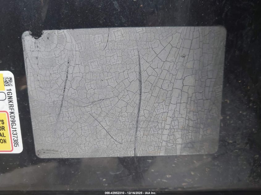 2016 Chevrolet Traverse Ls VIN: 1GNKRFKD9GJ137385 Lot: 43952310