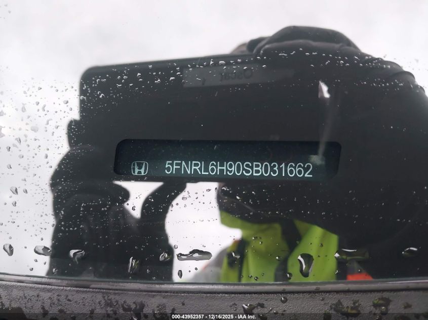 2025 Honda Odyssey Elite VIN: 5FNRL6H90SB031662 Lot: 43952357