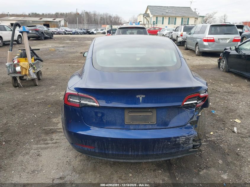 2021 Tesla Model 3 Standard Range Plus Rear-Wheel Drive VIN: 5YJ3E1EAXMF991155 Lot: 43952391