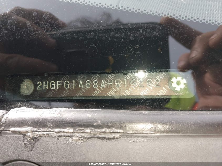 2010 Honda Civic Lx VIN: 2HGFG1A68AH519262 Lot: 43952407