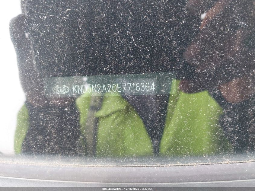 2014 Kia Soul VIN: KNDJN2A20E7716364 Lot: 43952423