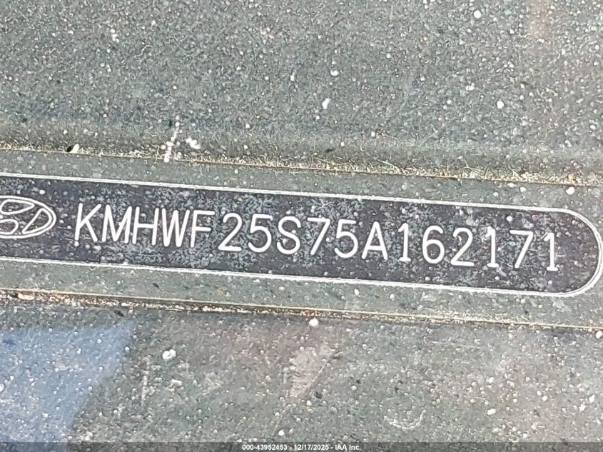 2005 Hyundai Sonata Gl VIN: KMHWF25S75A162171 Lot: 43952453