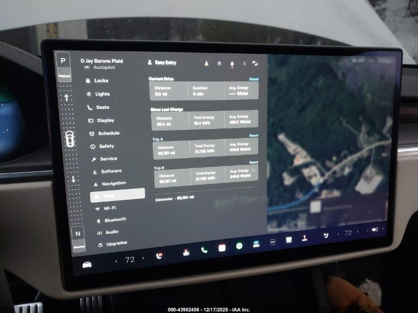 2021 Tesla Model S Plaid Tri Motor All-Wheel Drive VIN: 5YJSA1E61MF442723 Lot: 43952456