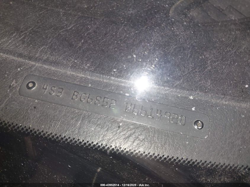 1998 Subaru Legacy Outback/Outback Limited/Outback Ltd 30Th Ann VIN: 4S3BG6852W6614920 Lot: 43952514