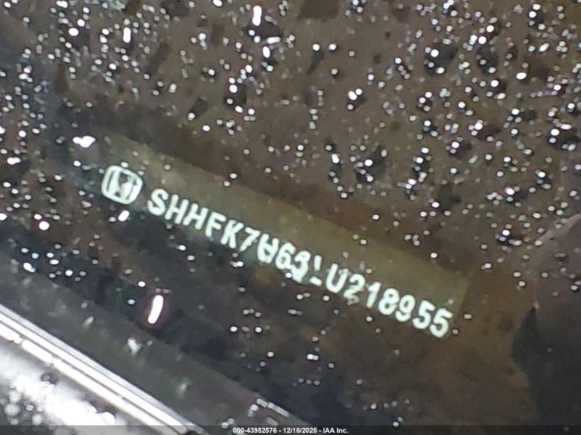 2020 Honda Civic Ex VIN: SHHFK7H66LU218955 Lot: 43952576