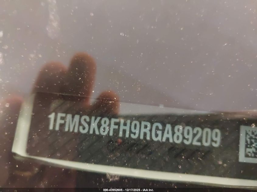 2024 Ford Explorer Limited VIN: 1FMSK8FH9RGA89209 Lot: 43952605