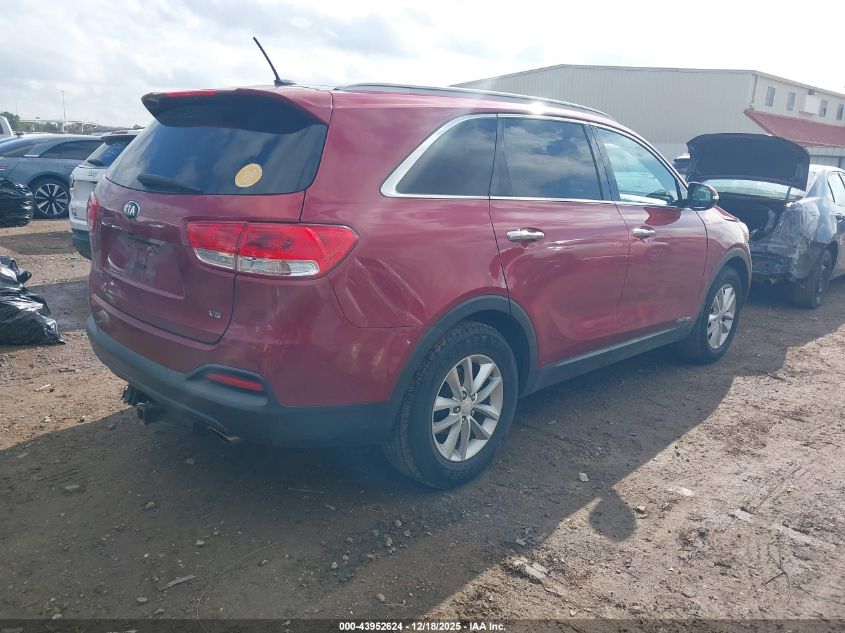 2016 Kia Sorento 3.3L Lx VIN: 5XYPGDA52GG110676 Lot: 43952624