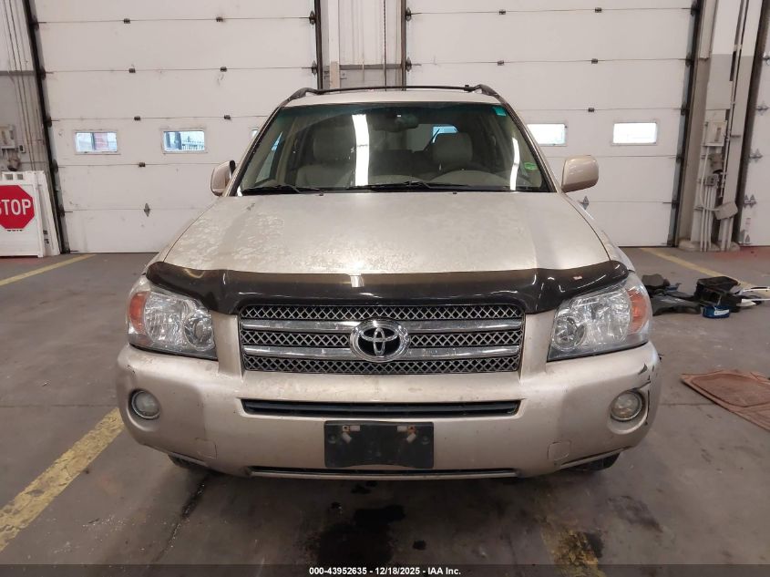 2006 Toyota Highlander Hybrid Limited V6 VIN: JTEEW21A260032007 Lot: 43952635