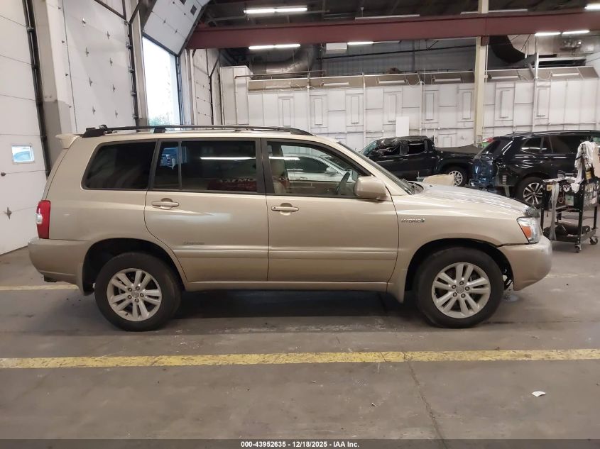 2006 Toyota Highlander Hybrid Limited V6 VIN: JTEEW21A260032007 Lot: 43952635