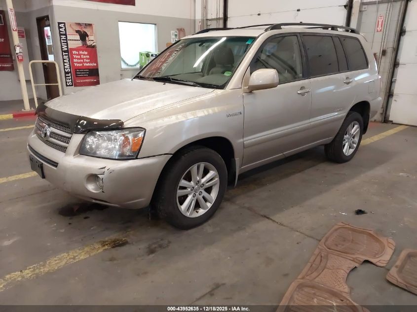 2006 Toyota Highlander Hybrid Limited V6 VIN: JTEEW21A260032007 Lot: 43952635