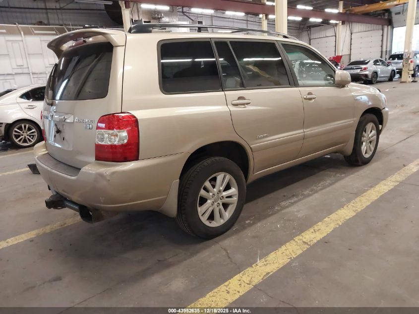 2006 Toyota Highlander Hybrid Limited V6 VIN: JTEEW21A260032007 Lot: 43952635